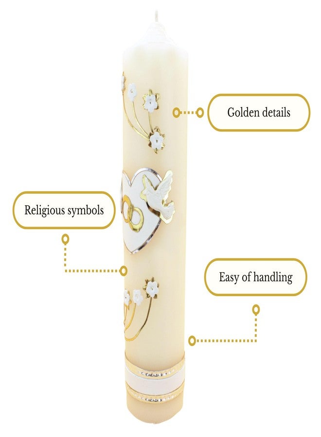 Nuestra Fe Authenthic Unity Candle for Wedding Ceremony Set Made by Mexican Artisans at La Villa de Guadalupe | Wedding Candle for Ceremony | Unity Candle | Memorial Candles - Image 5